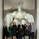 President-elect Donald J. Trump and family stand in front of the Lincoln Memorial at the inaugural concert Jan. 19, 2017, in Washington, D.C. (Chris Kleponis-Pool/Getty Images)